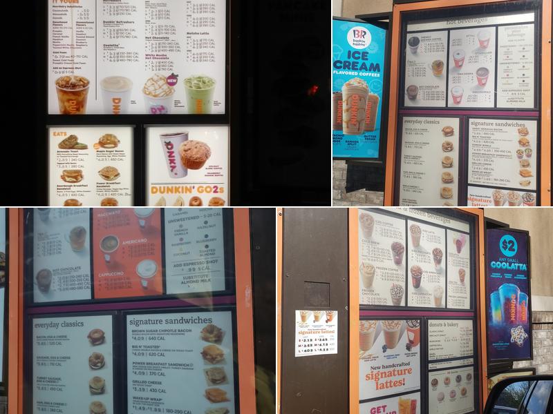 Dunkin' Menu