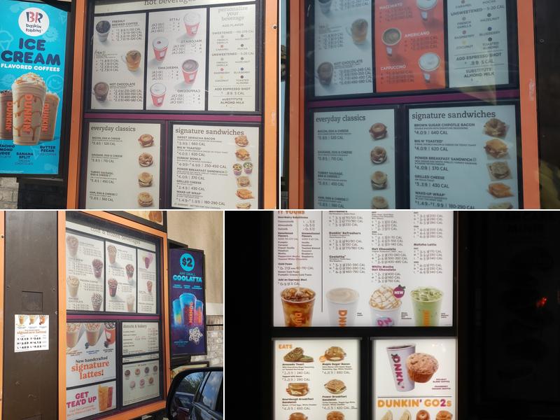 Dunkin' Menu