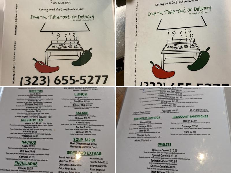 Frank's Menu