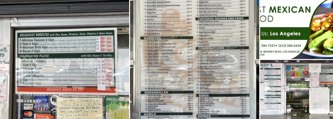 Cactus Taquerias #2 Menu