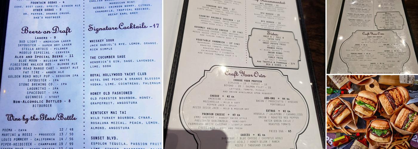 25 Degrees Menu