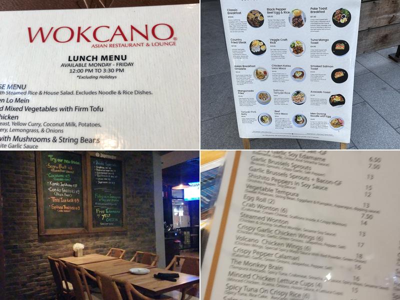 WOKCANO Asian Restaurant & Bar Menu