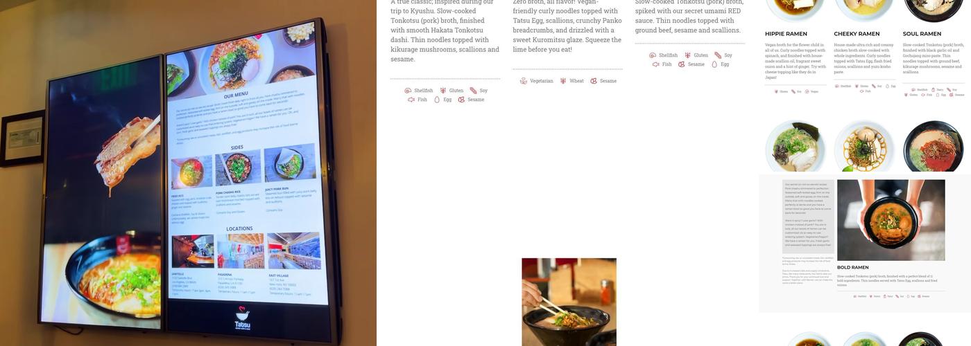 Tatsu Ramen Menu