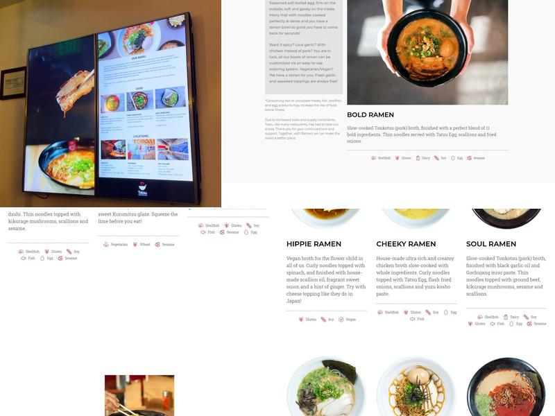Tatsu Ramen Menu