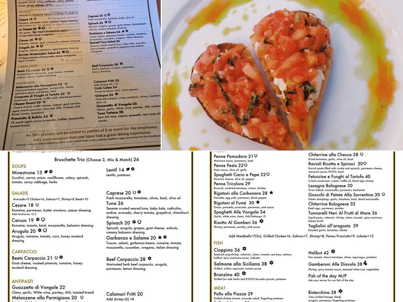 La Piazza Menu