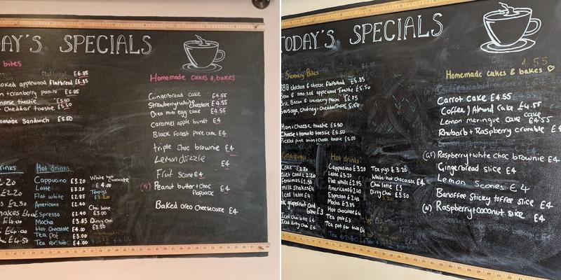 Coffee Bobbins Menu