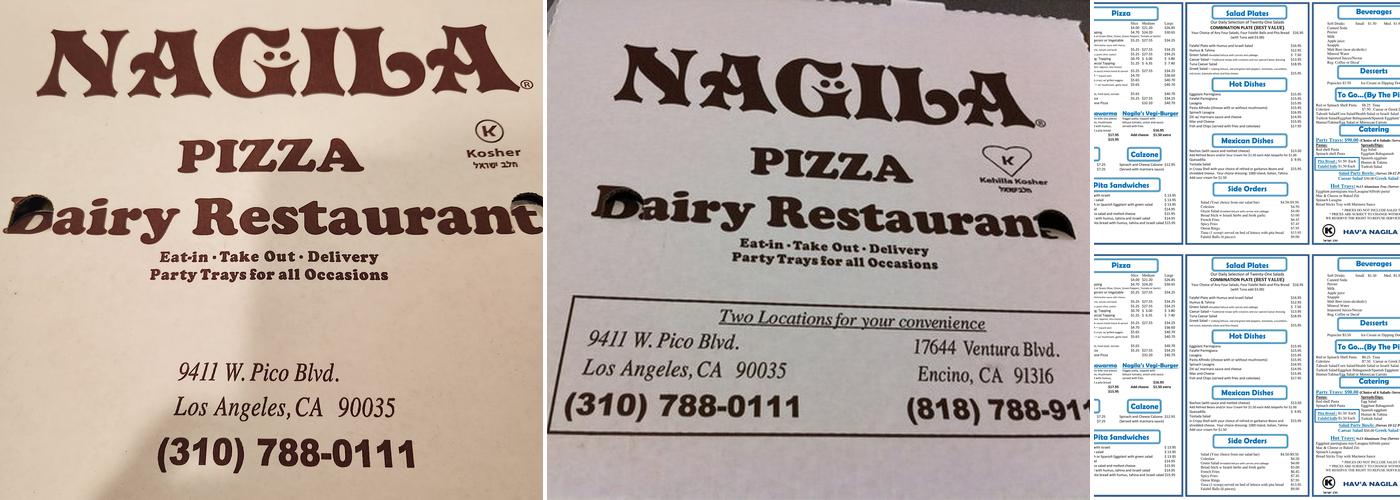 Nagila Pizza Menu