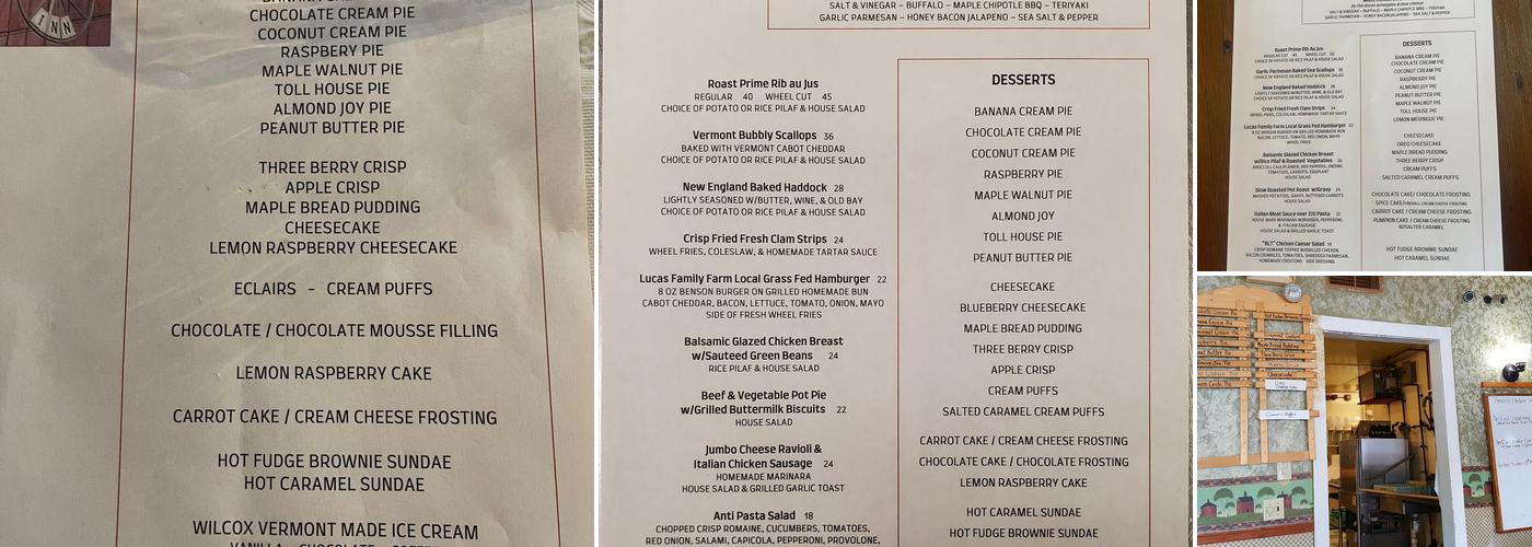 Wheel Inn Menu