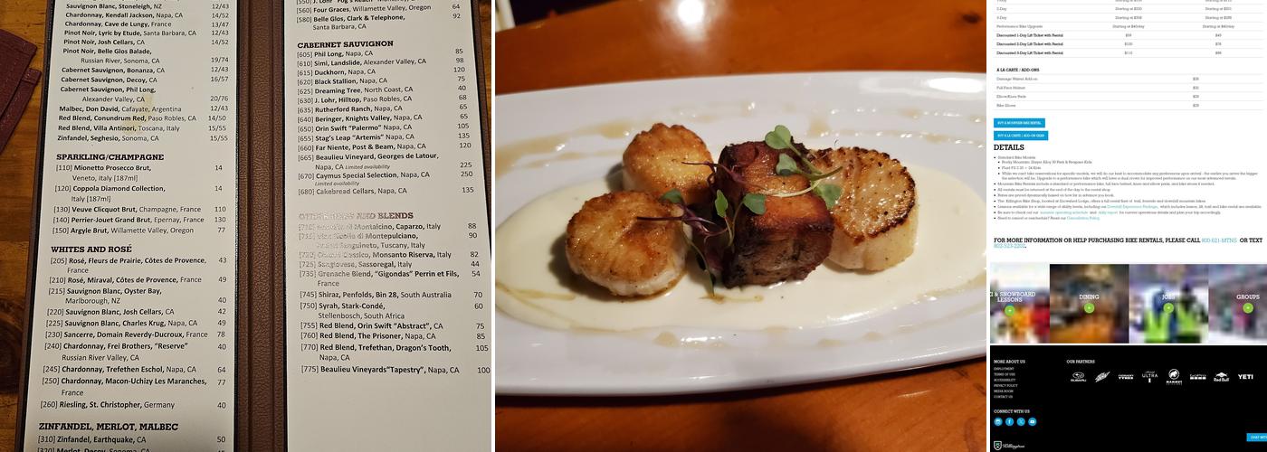 Wobbly Barn Menu