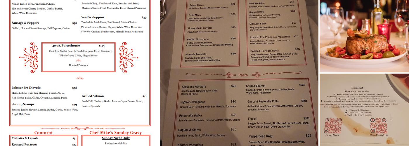 Rao's Menu