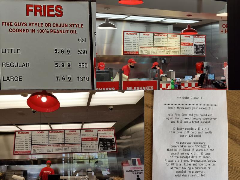 Five Guys Menu
