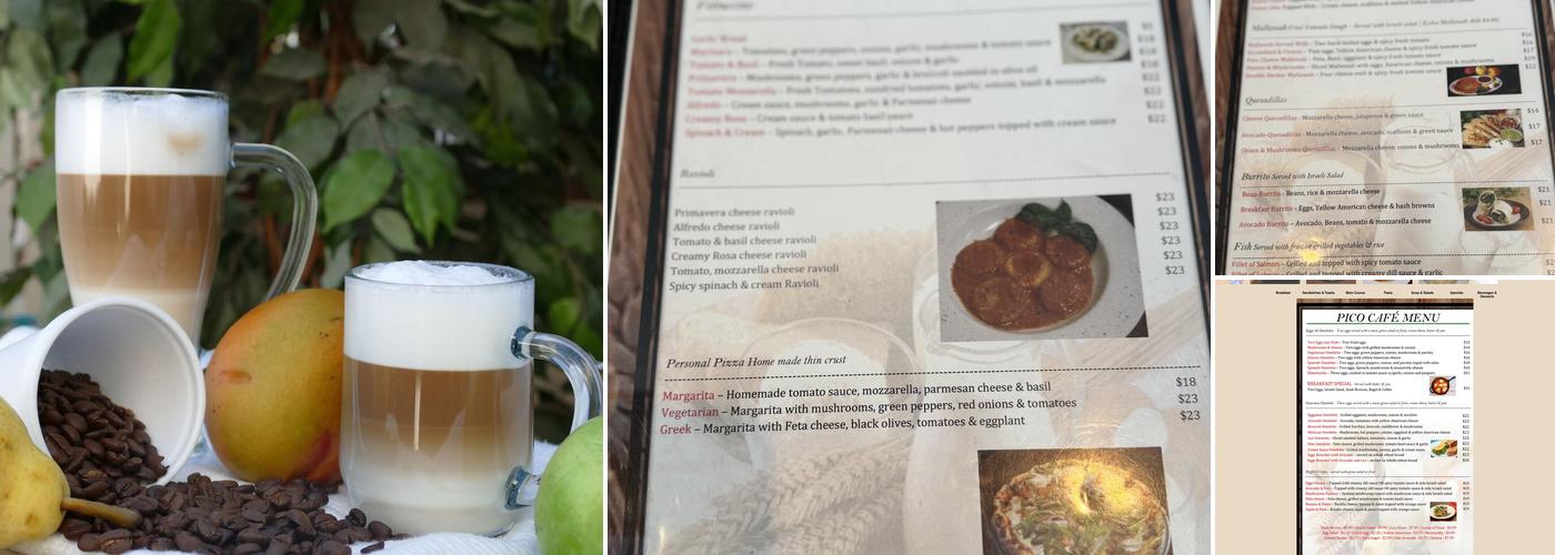 Pico Cafe Menu