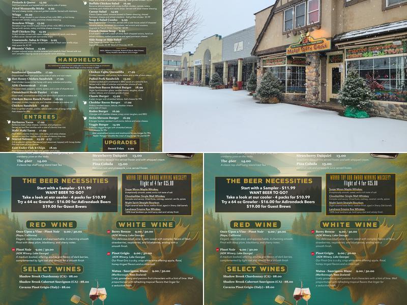 Moose Tooth Grill Menu