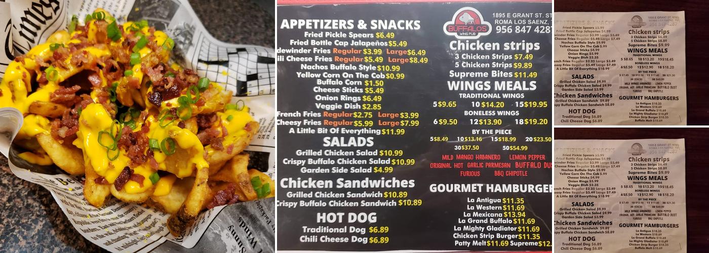 Buffalos Wing Pub Menu