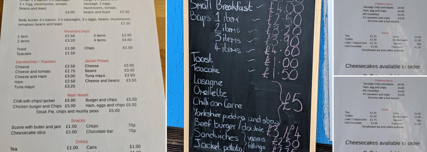Sturgate Airfield Cafe Menu