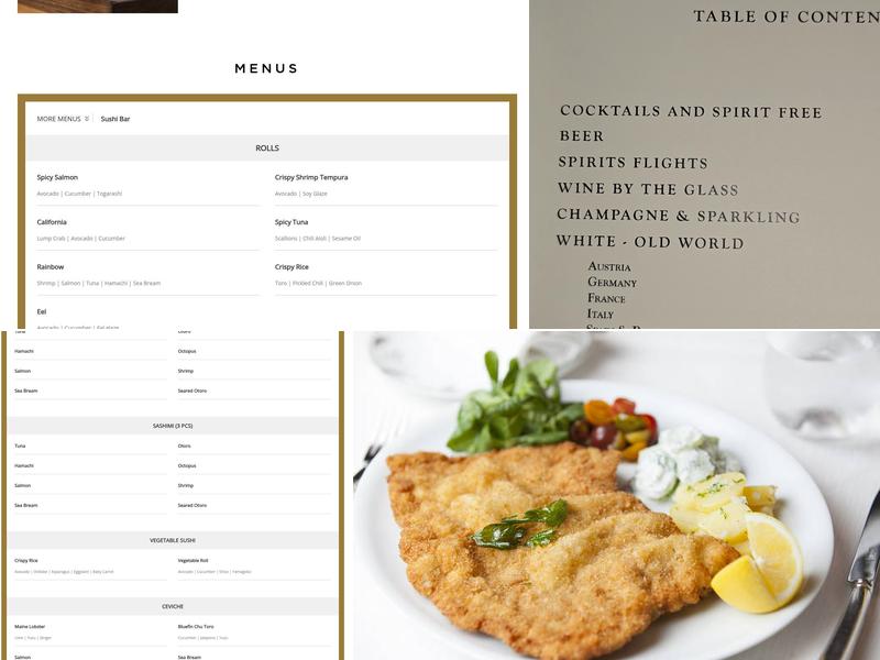 Spago Menu