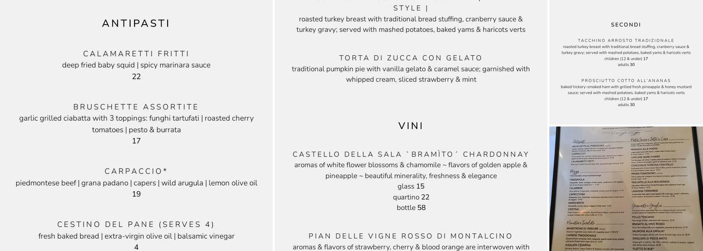 Il Fornaio Beverly Hills Menu