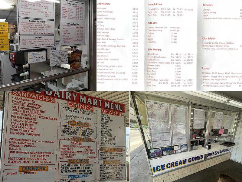 The Huntley Dairy Mart Menu