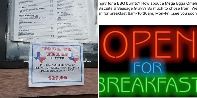 Darrell's Bar B Que Menu