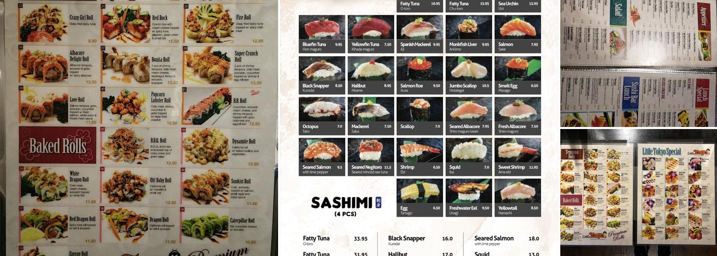 Little Tokyo Restaurant Menu