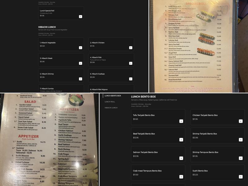 Little Tokyo Japanese Steak House Menu