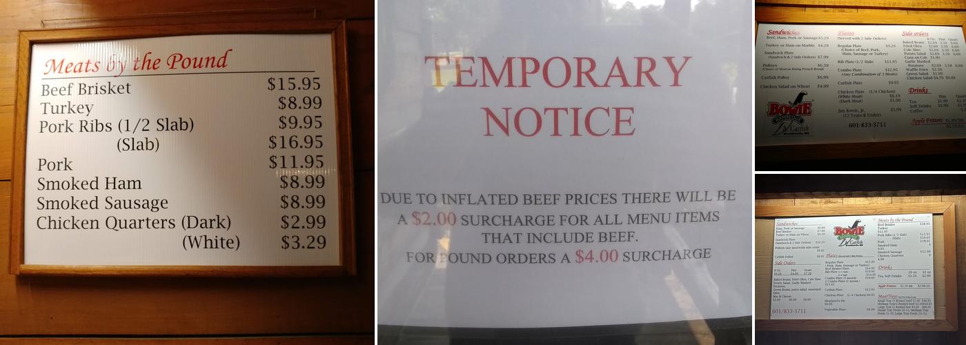 Bowie Barbeque Menu