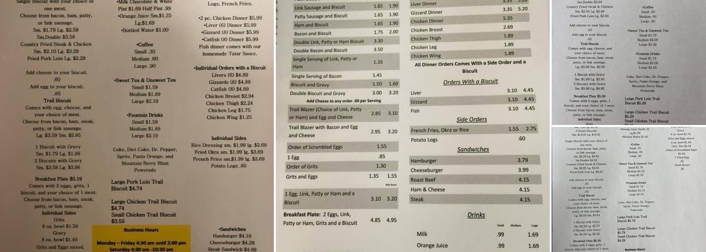 Dude's Sausage & Biscuit Menu