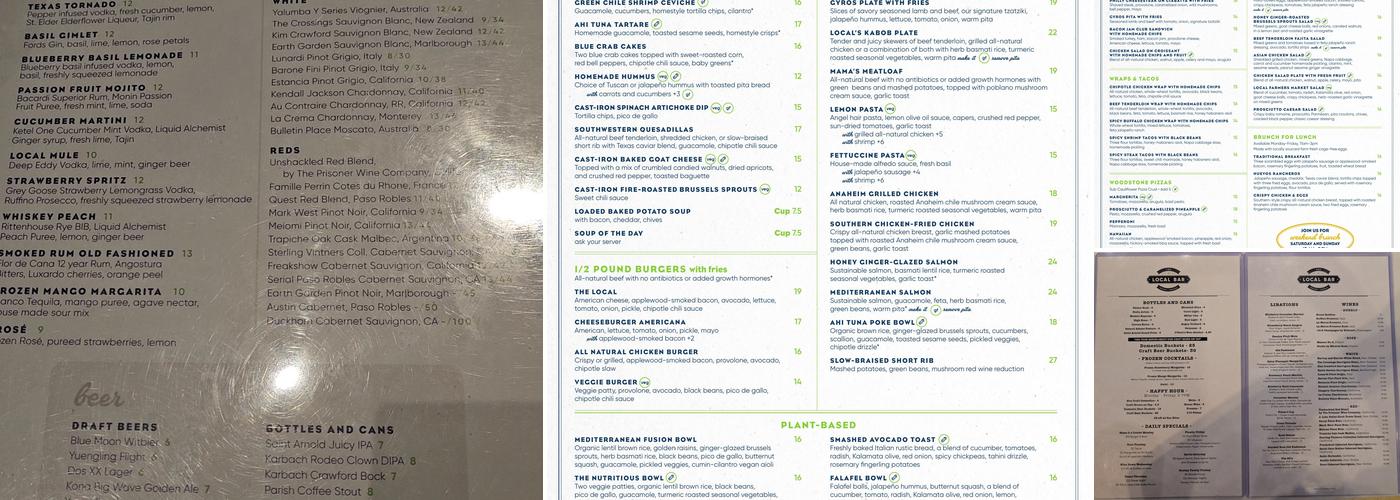Local Table Menu