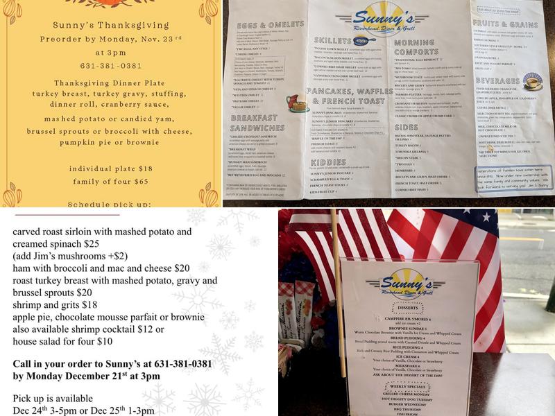Sunny's Riverhead Diner & Grill Menu