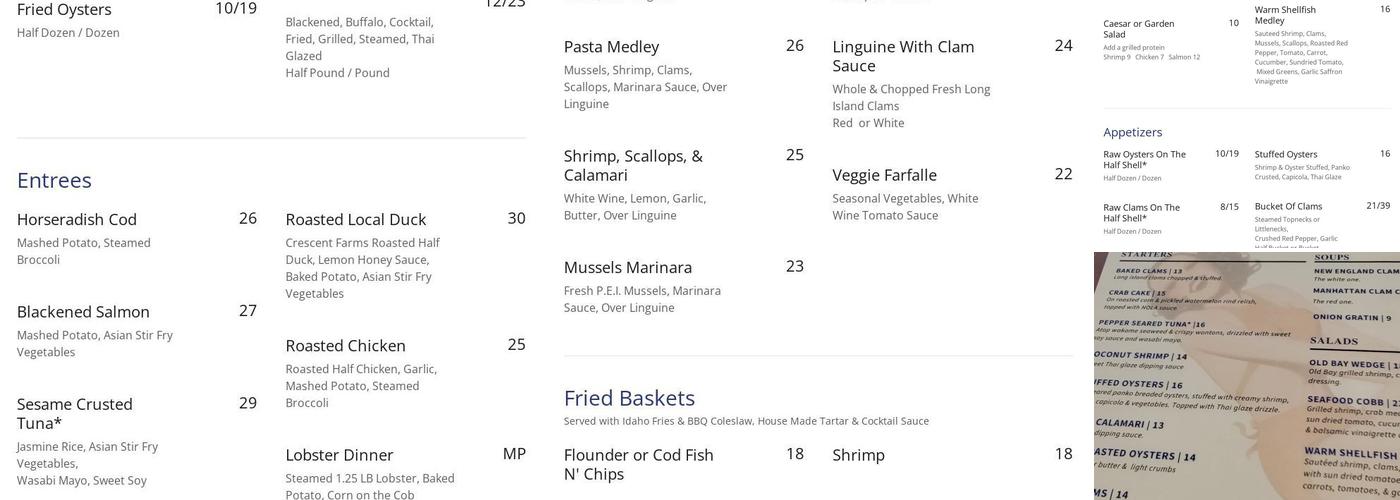 Buoy One - Westhampton Menu