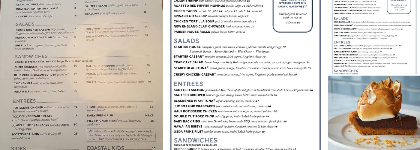 Coastal Kitchen Menu