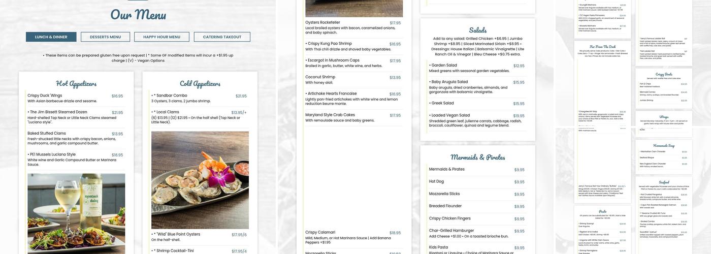 Jerry and The Mermaid Menu