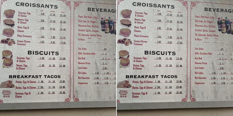 Dee Best Donuts Menu