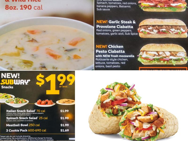 Subway Menu
