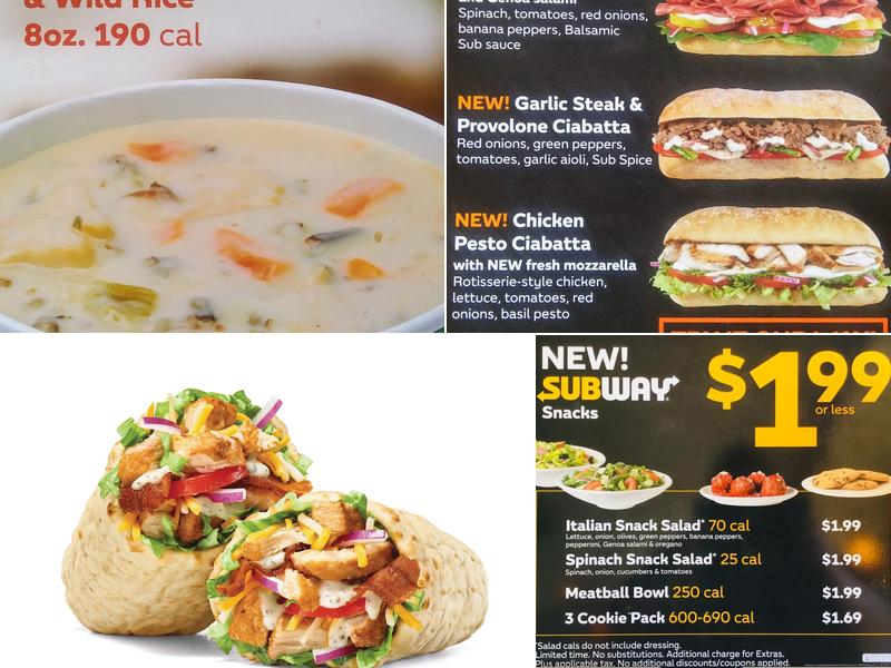 Subway Menu