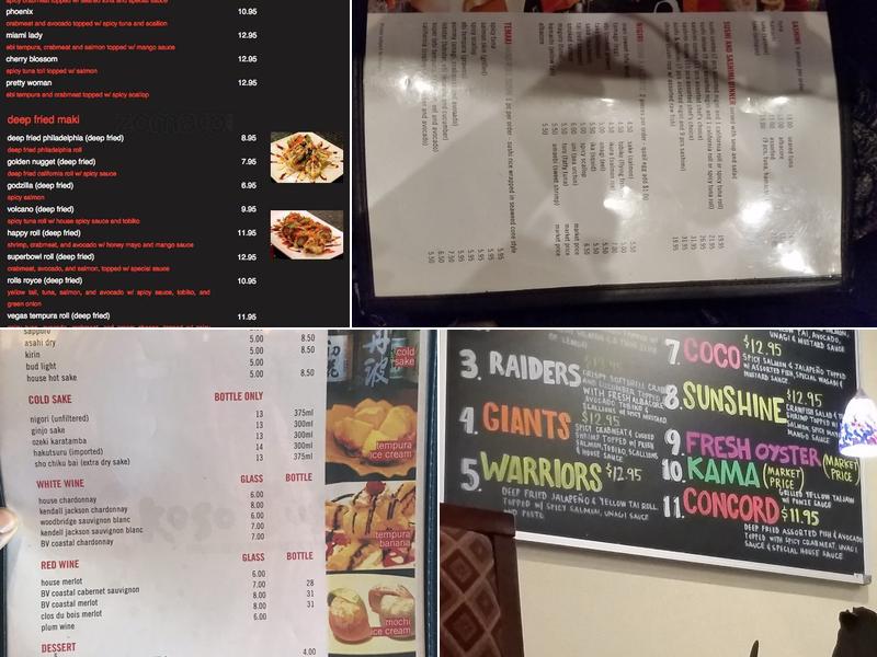 Yokoso Japanese Restaurant Menu