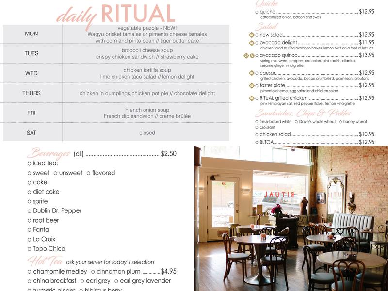 RITUAL Menu