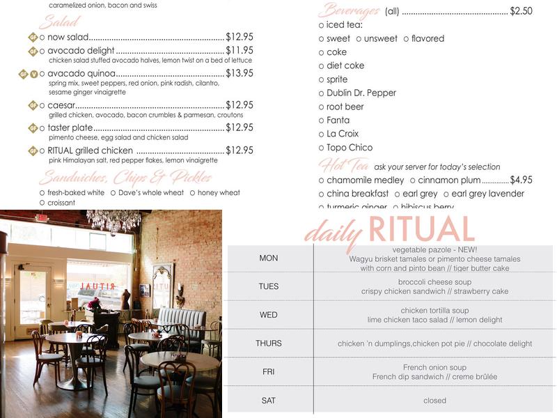 RITUAL Menu
