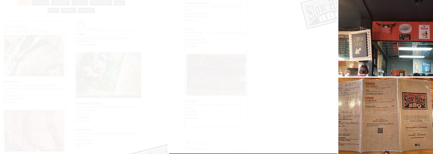 Slow Hand BBQ Menu