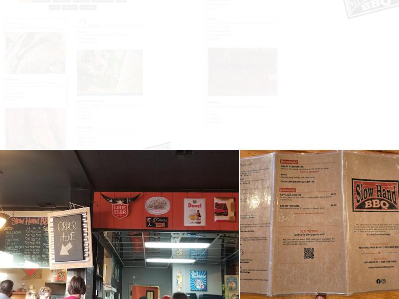 Slow Hand BBQ Menu