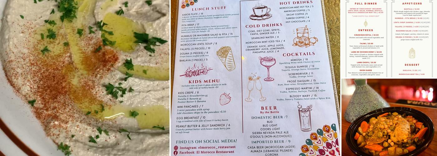 El Morocco Menu