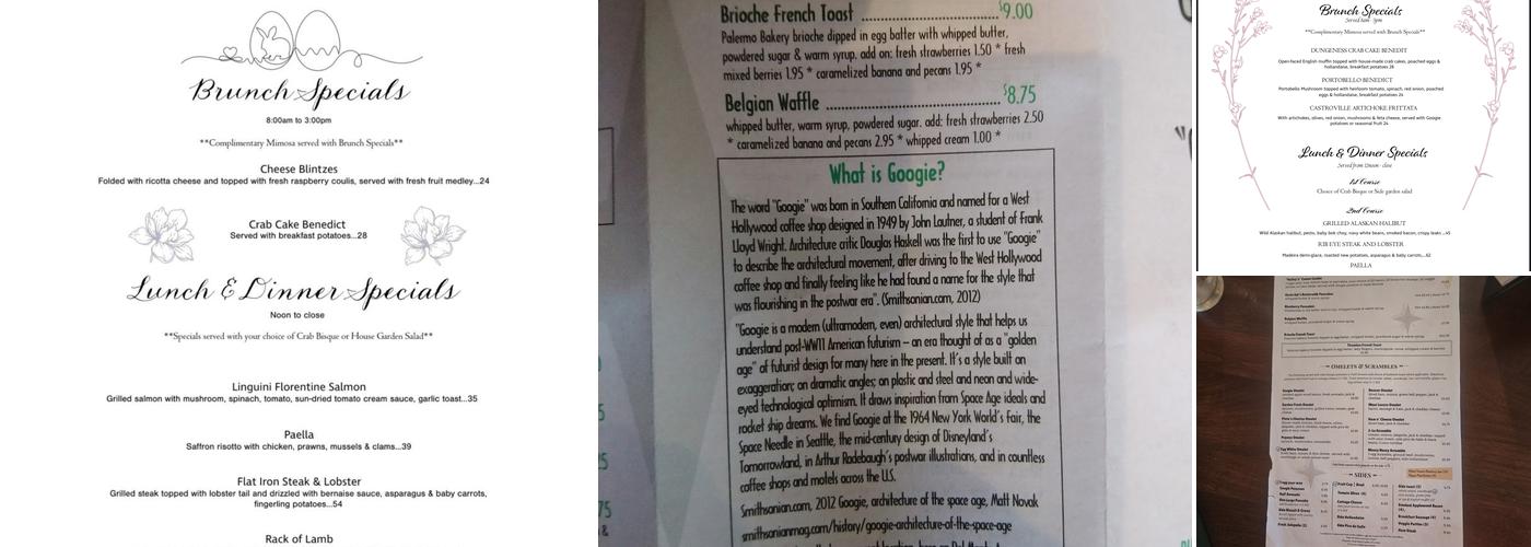 Googie Grill Menu