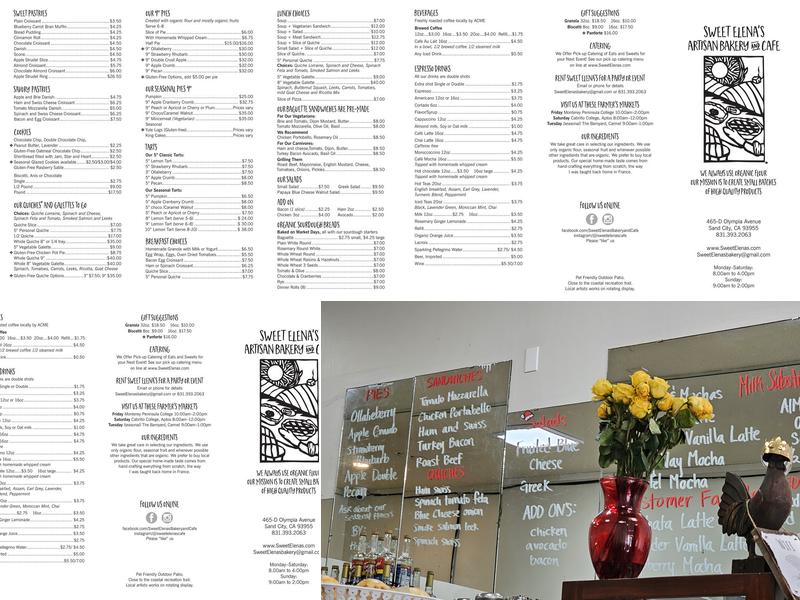 Sweet Elena's Bakery & Café Menu