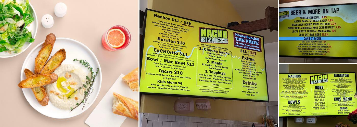 Nacho Bizness Menu