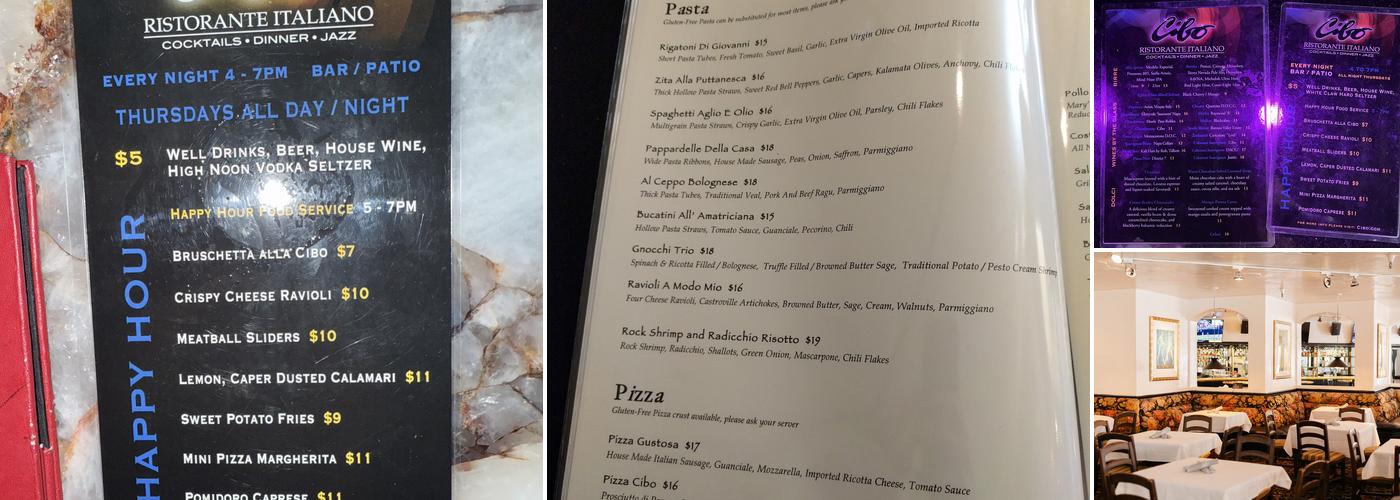 Cibo Menu