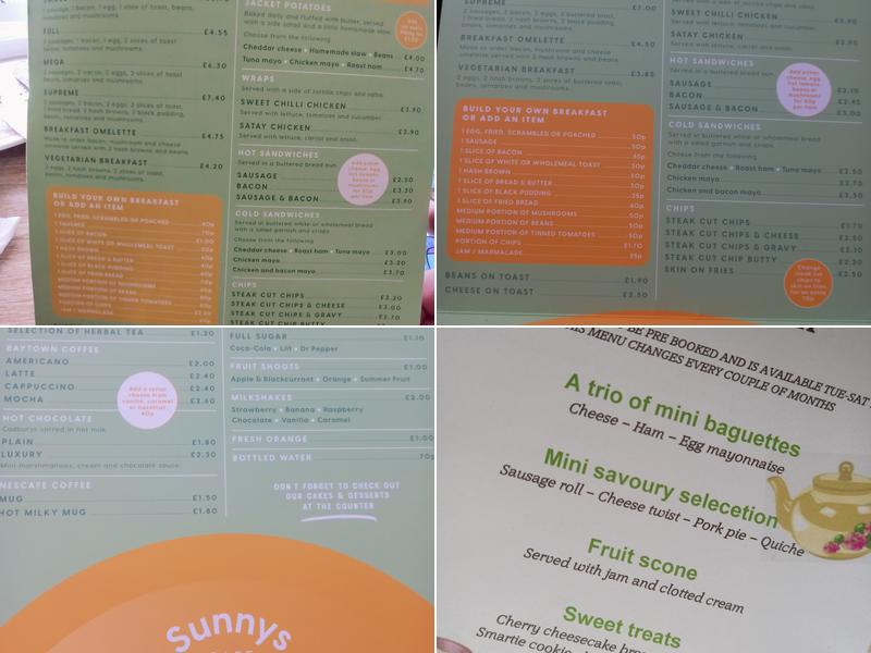 Sunny's Cafe Menu