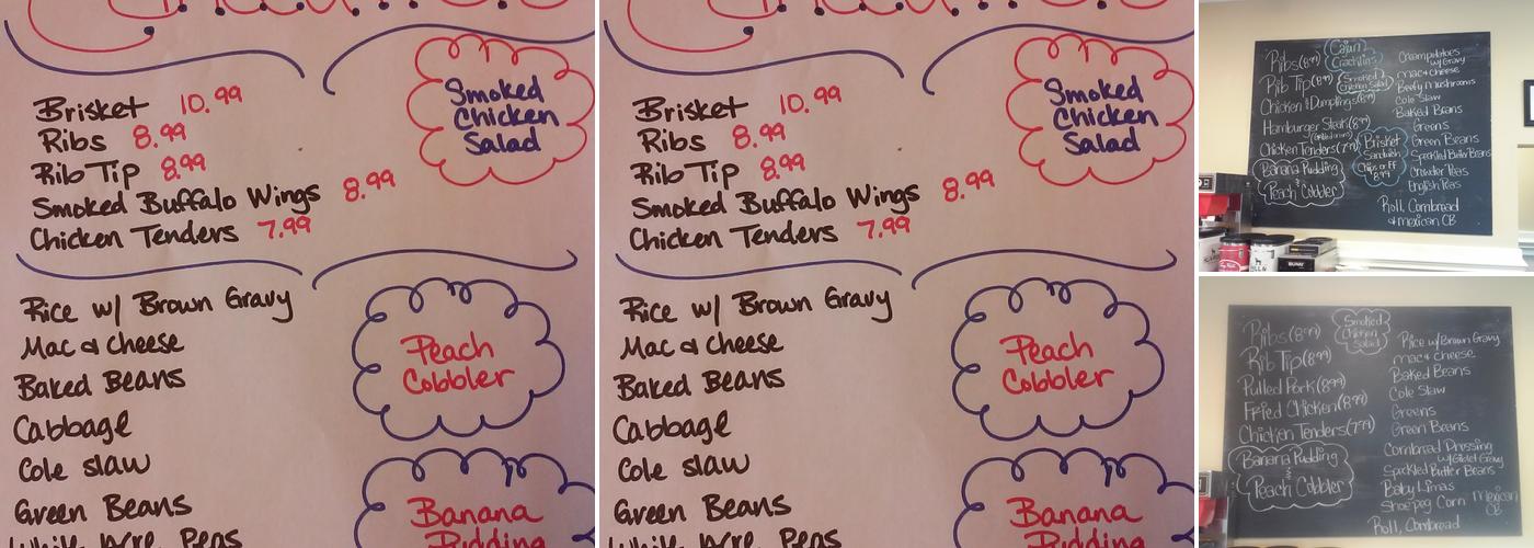 Canecutters Menu