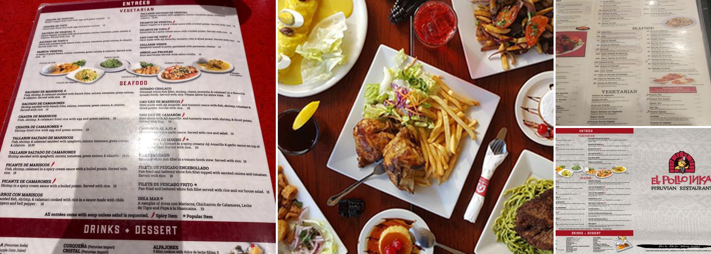 El Pollo Inka Menu