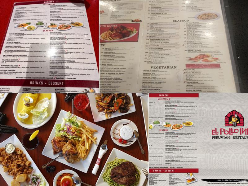 El Pollo Inka Menu
