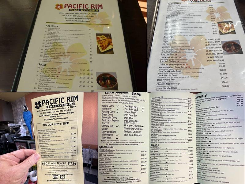 Pacific Rim Menu